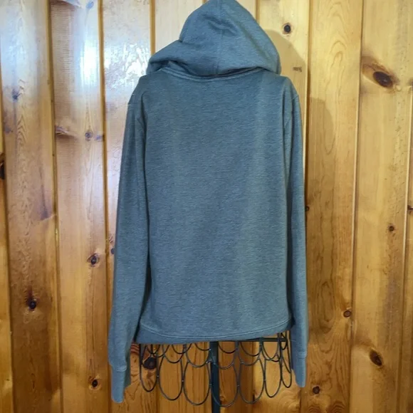 The North Face Women’s Gray Green Logo Graphic Pullover Sweatshirt Hoodie medium - Picture 5 of 5
